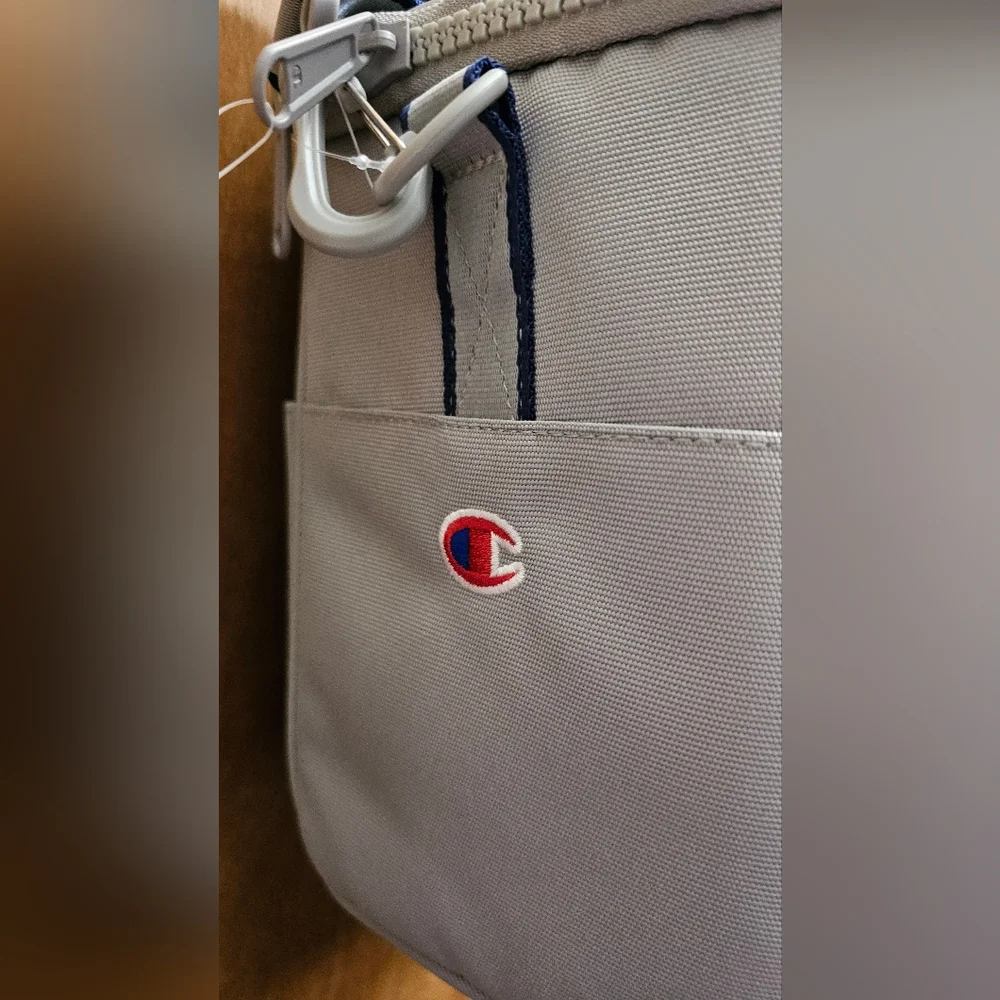 Champion Estate Insulated Lunch Box Cooler Messenger bag kit New gray Blue NWT